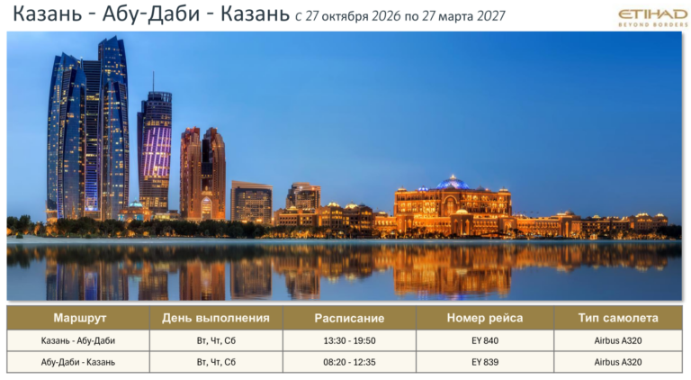 Казань-Абу-Даби-Казань
